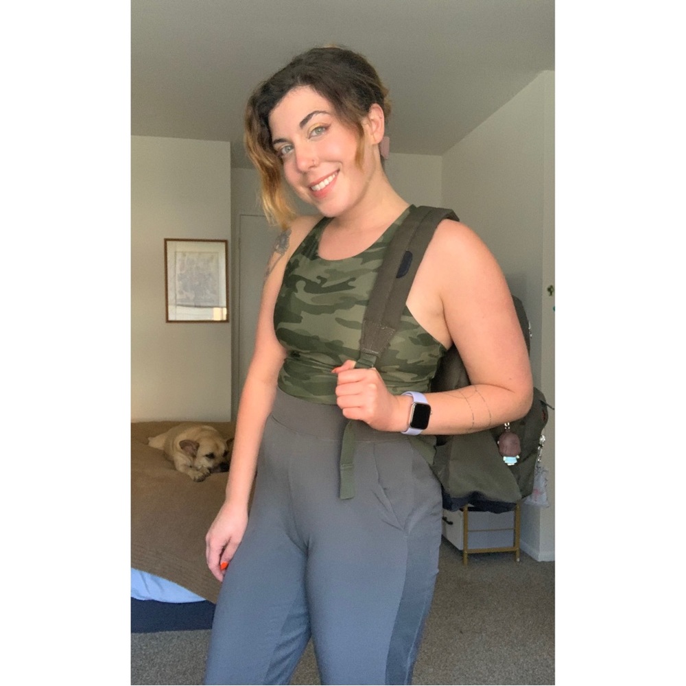 Camo racerback workout top 🏋️‍♀️